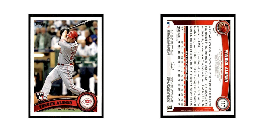 2011 Topps Yonder Alonso RC Baseball Cards #317