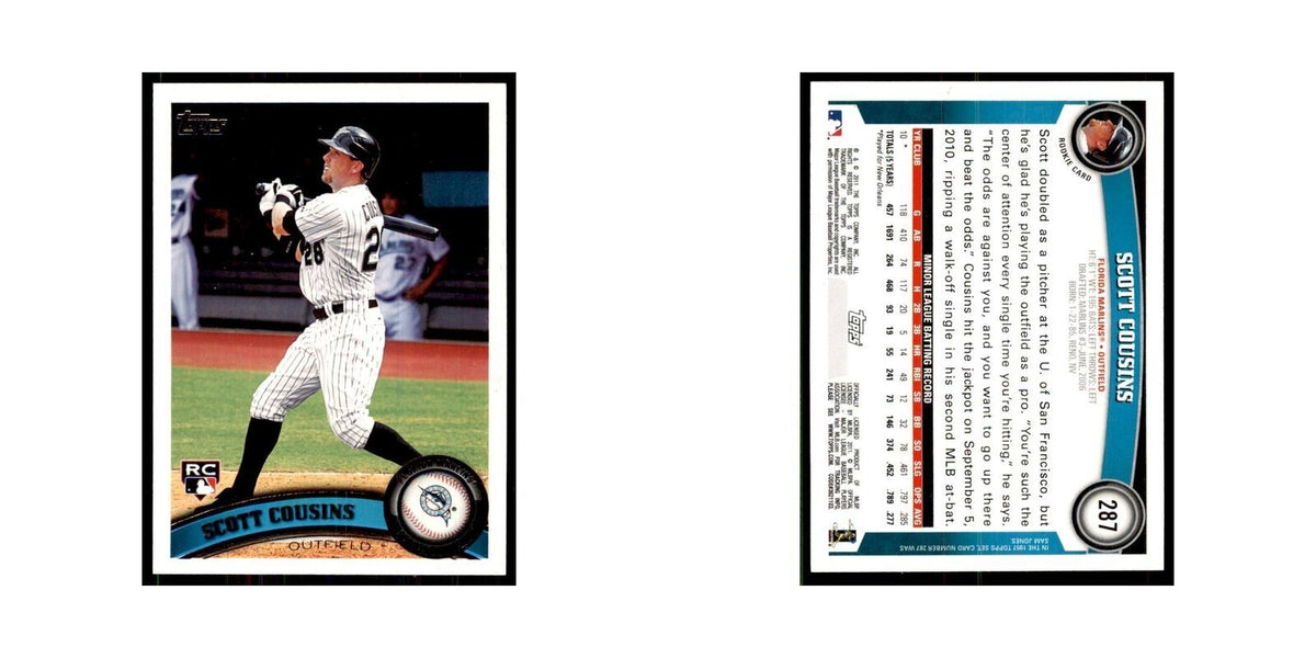 2011 Topps Scott Cousins RC Baseball Cards #287