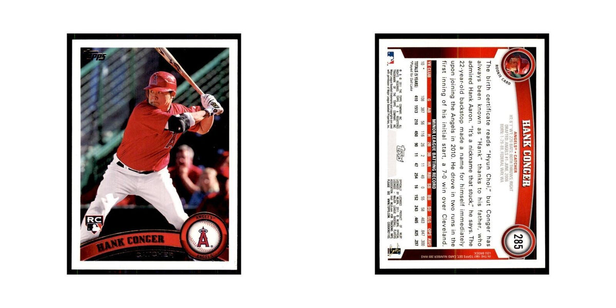 2011 Topps Hank Conger RC Baseball Cards #285
