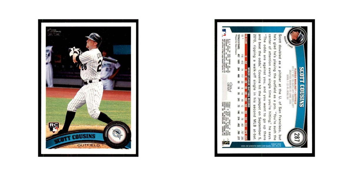 2011 Topps Scott Cousins RC Baseball Cards #287