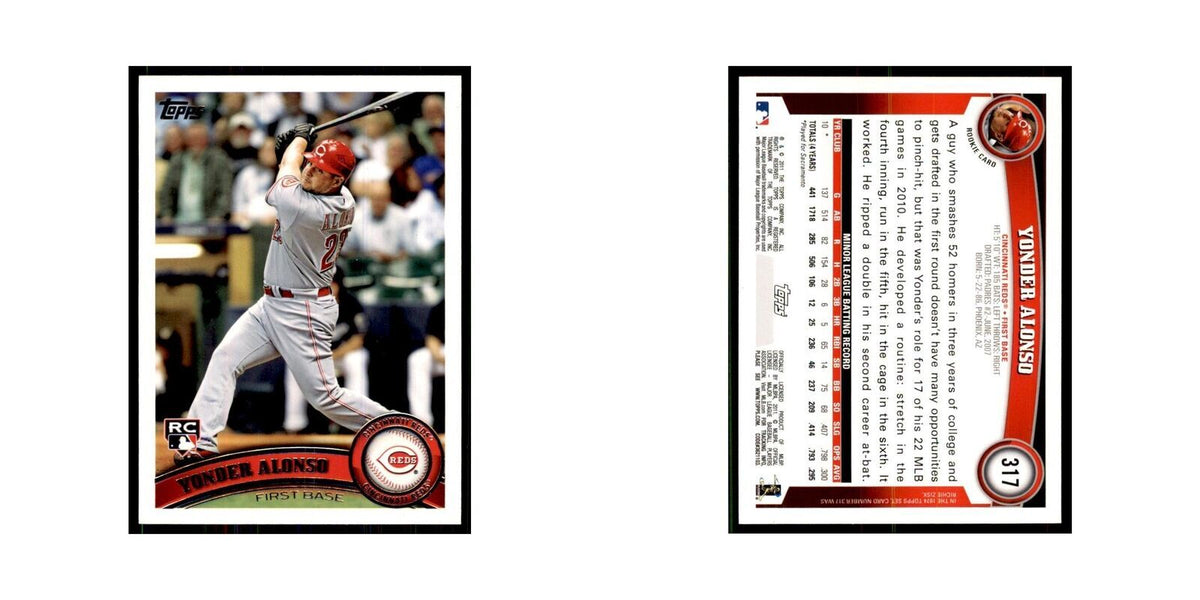 2011 Topps Yonder Alonso RC Baseball Cards #317
