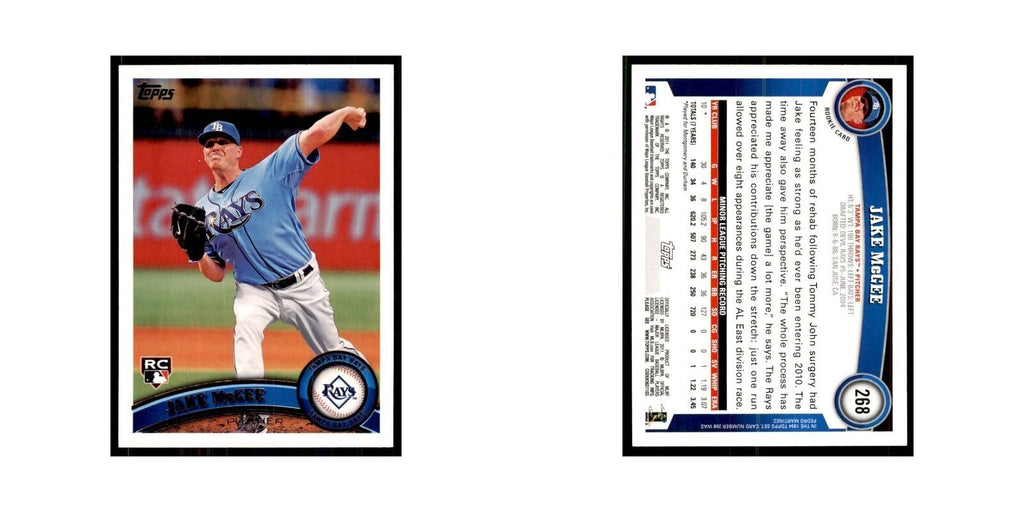 2011 Topps Jake McGee RC Baseball Cards #268