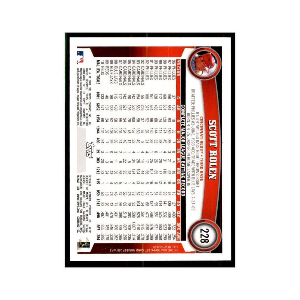 2011 Topps Scott Rolen Baseball Cards #228