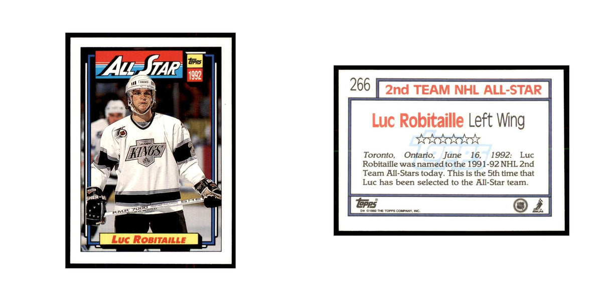 Luc Robitaille 1992 Topps #266 Hockey Cards Hockey Card NM