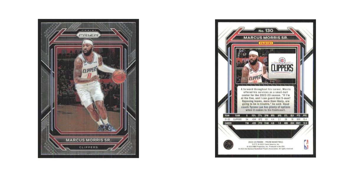 Marcus Morris Sr. 2022 Panini Prizm #130 Los Angeles Clippers Basketball Card NM