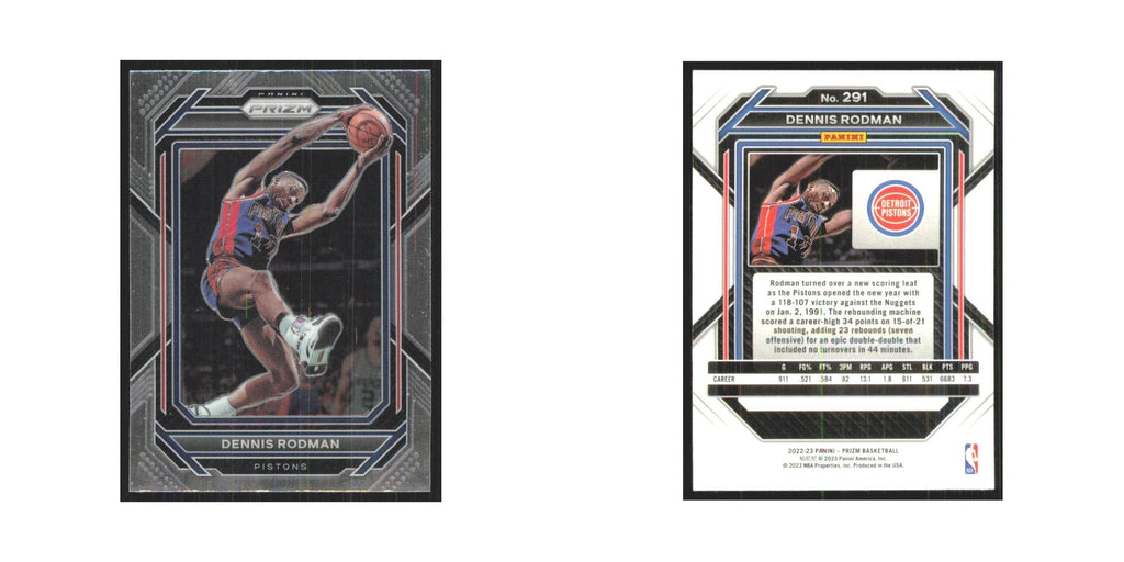 Dennis Rodman 2022 Panini Prizm #291 Detroit Pistons Basketball Card NM