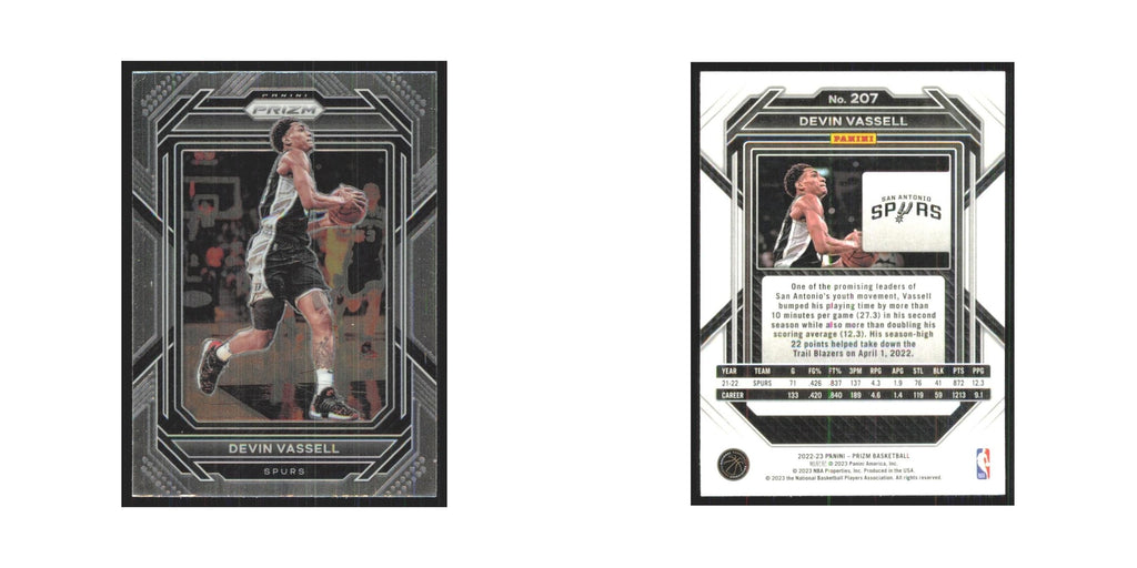 Devin Vassell 2022 Panini Prizm #207 San Antonio Spurs Basketball Card NM