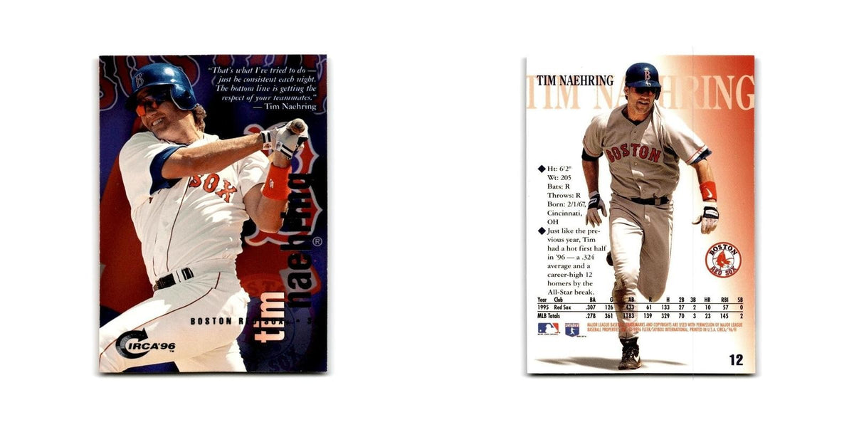 Tim Naehring 1996 Circa #12 Boston Red Sox Baseball Card NM
