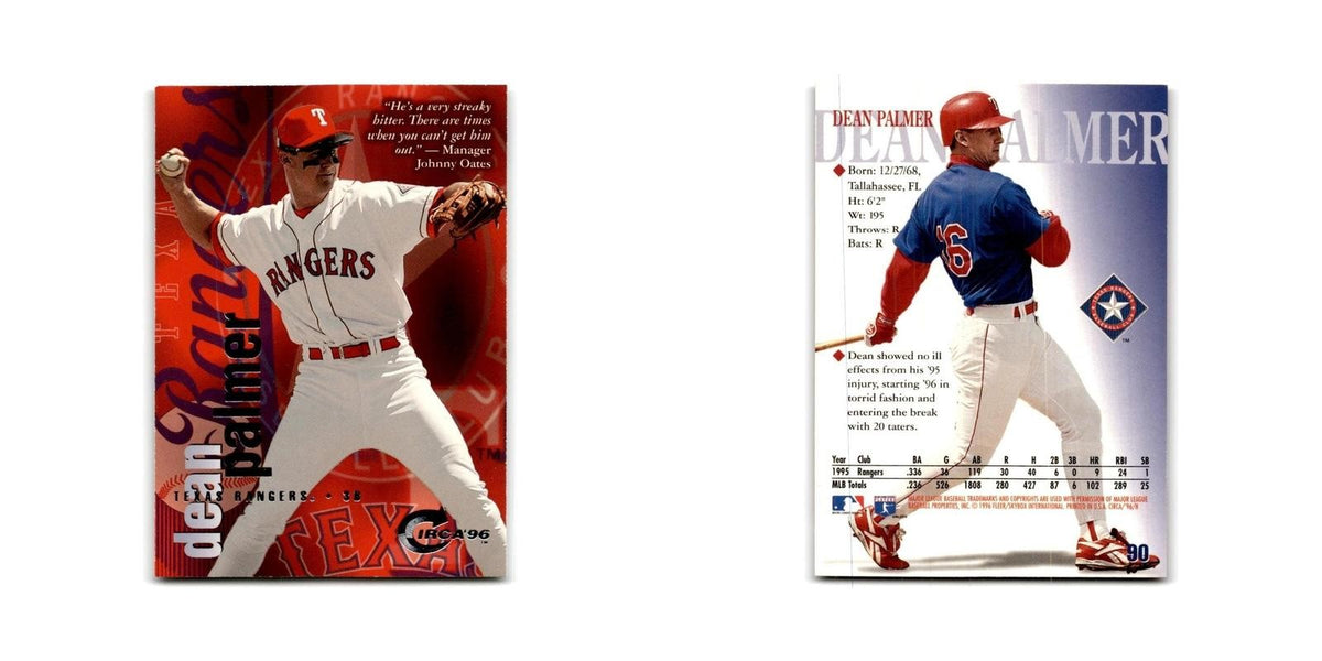 Dean Palmer 1996 Circa #90 Texas Rangers Baseball Card NM