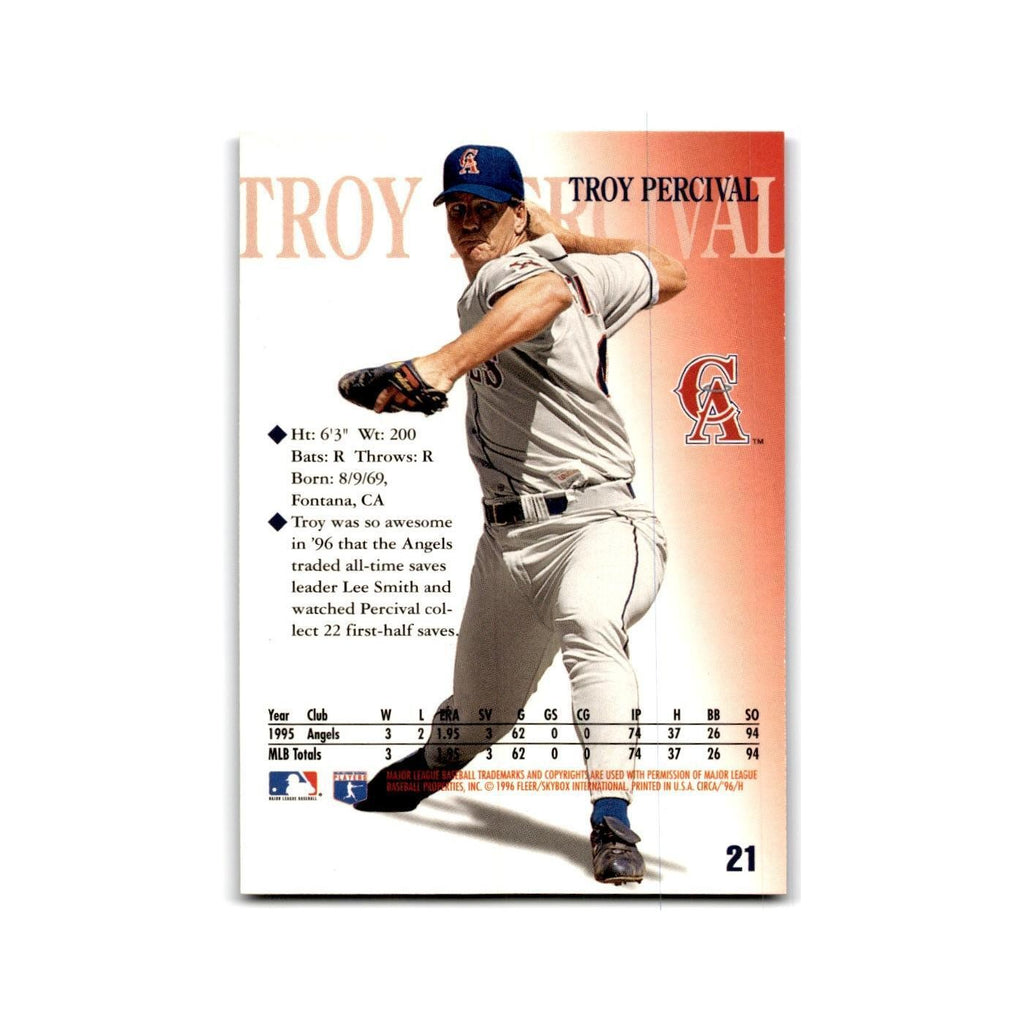 Troy Percival 1996 Circa #21 California Angels Baseball Card NM