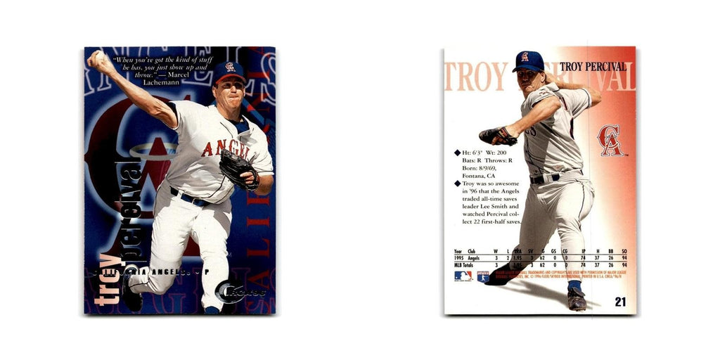Troy Percival 1996 Circa #21 California Angels Baseball Card NM