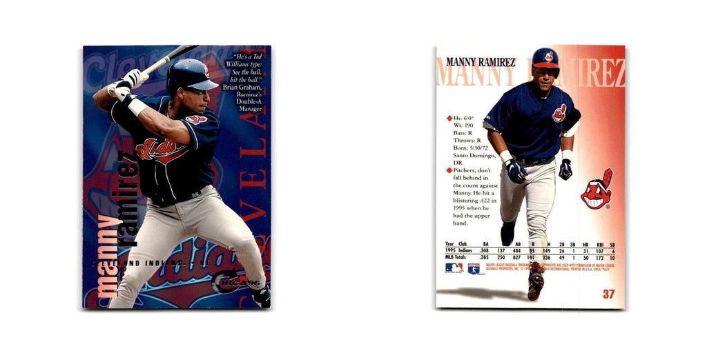 Manny Ramierz 1996 Circa #37 Cleveland Indians Baseball Card NM