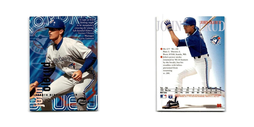 John Olerud 1996 Circa #96 Toronto Blue Jays Baseball Card NM