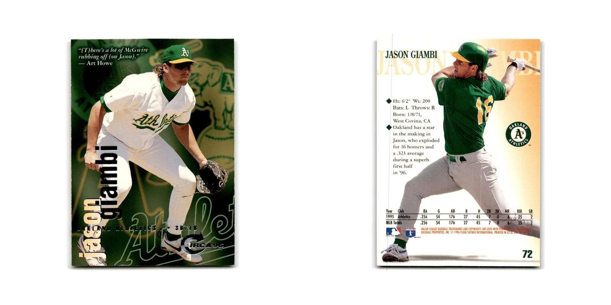 Jason Giambi 1996 Circa #72 Oakland Athletics Baseball Card NM