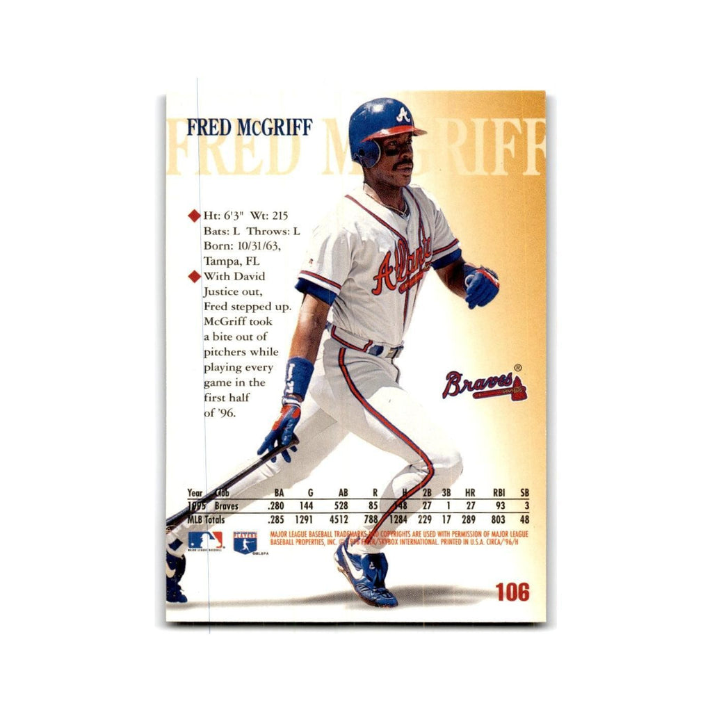 Fred McGriff 1996 Circa #106 Atlanta Braves Baseball Card NM