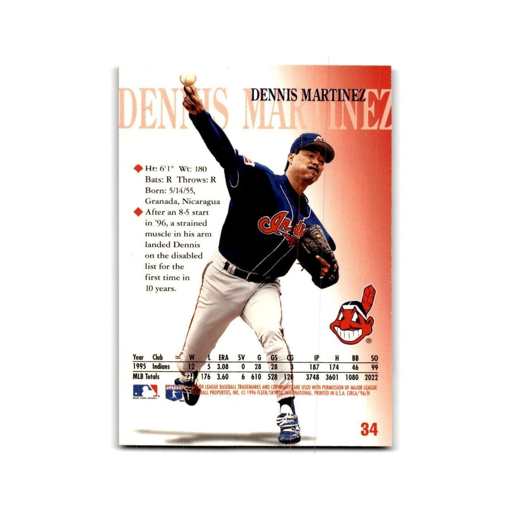 Dennis Martinez 1996 Circa #34 Cleveland Indians Baseball Card NM