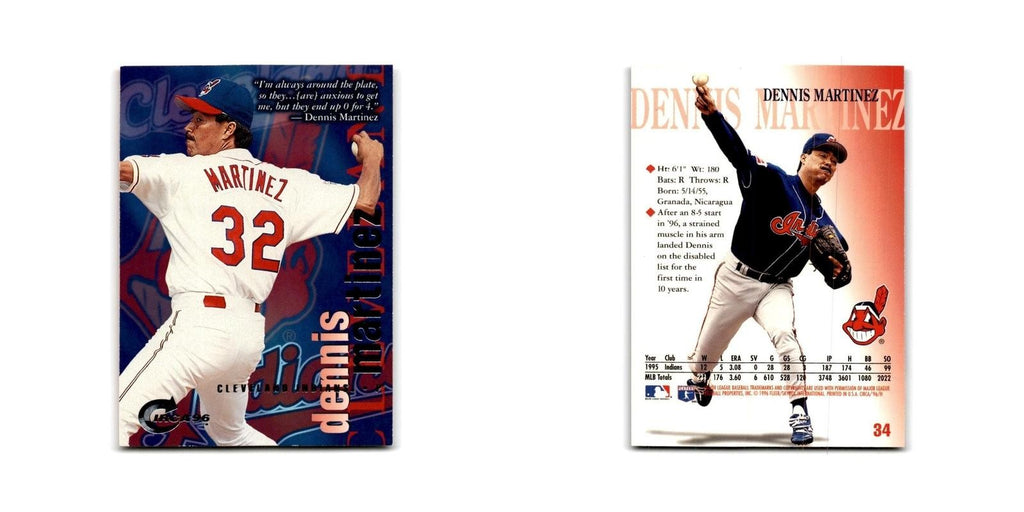 Dennis Martinez 1996 Circa #34 Cleveland Indians Baseball Card NM