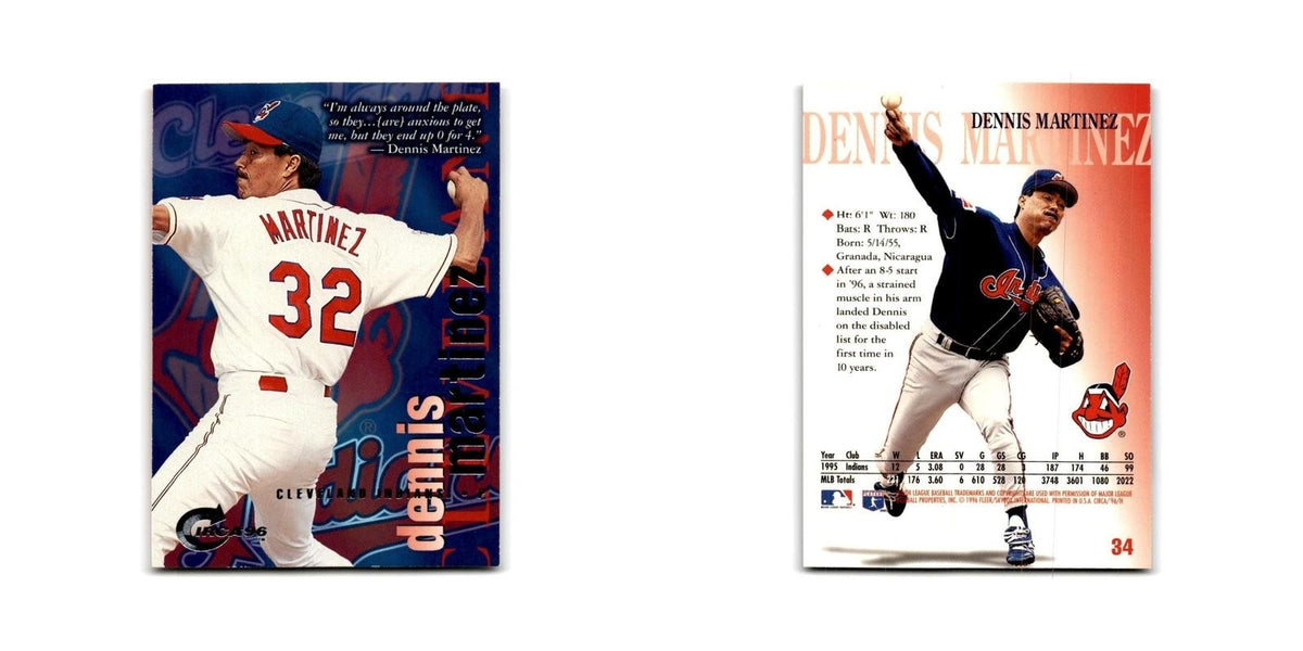 Dennis Martinez 1996 Circa #34 Cleveland Indians Baseball Card NM