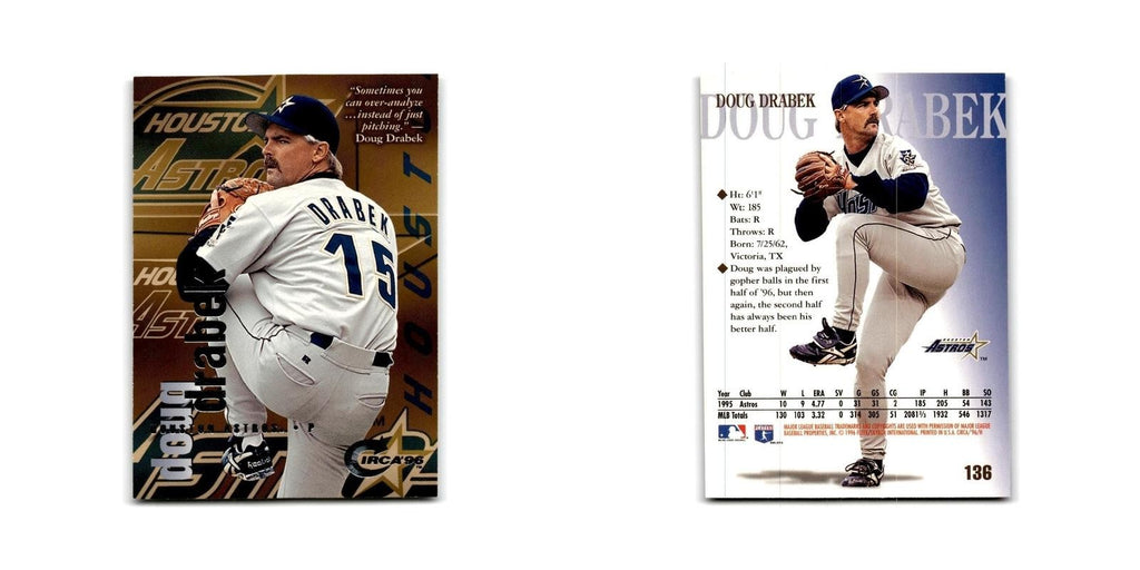 Doug Drabek 1996 Circa #136 Houston Astros Baseball Card NM