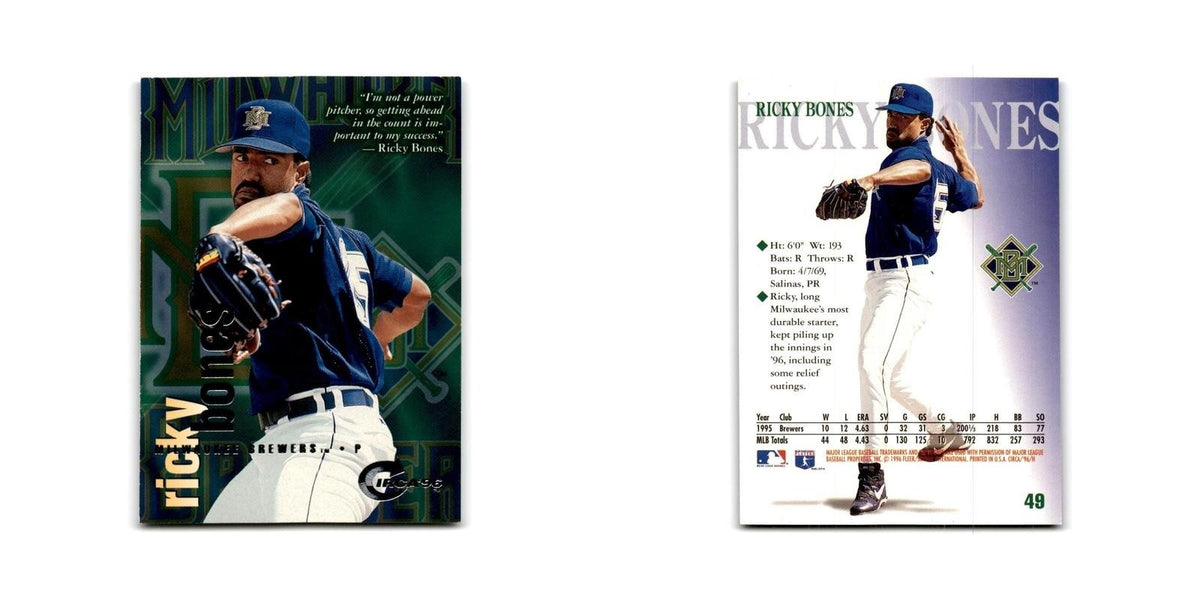 Ricky Bones 1996 Circa #49 Milwaukee Brewers Baseball Card NM