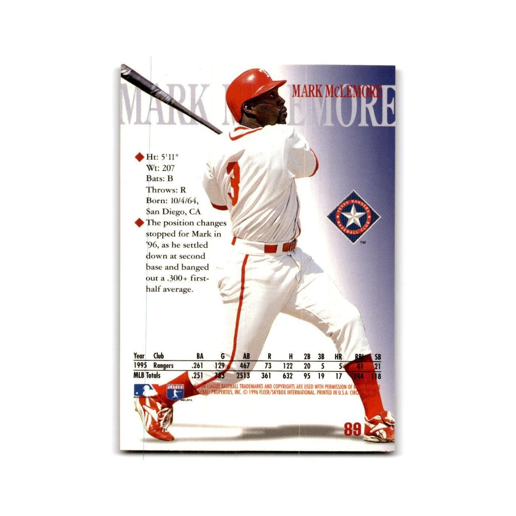 Mark McLemore 1996 Circa #89 Texas Rangers Baseball Card NM