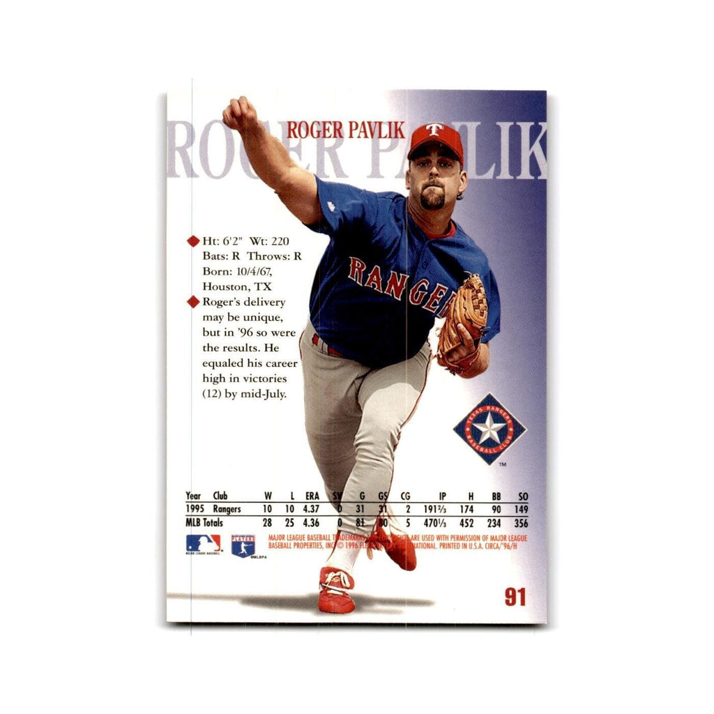 Roger Pavlik 1996 Circa #91 Texas Rangers Baseball Card NM
