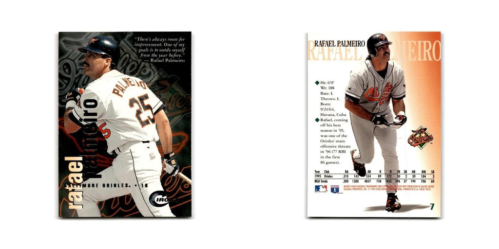 Rafael Palmeiro 1996 Circa #7 Baltimore Orioles Baseball Card NM