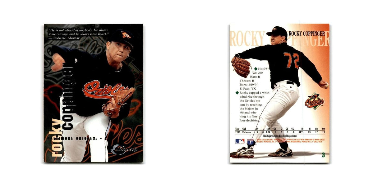 Rocky Coppinger Rookie 1996 Circa #3 Baltimore Orioles Baseball Card NM