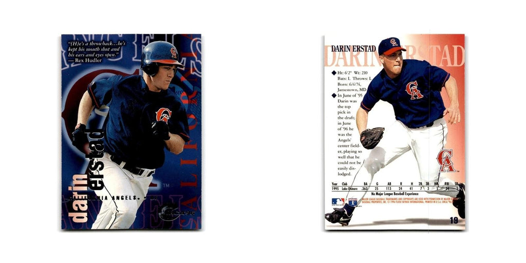 Darin Erstad Rookie 1996 Circa #19 California Angels Baseball Card NM