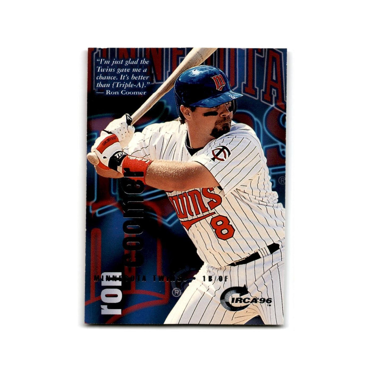 Ron Coomer 1996 Circa #54 Minnesota Twins Baseball Card NM