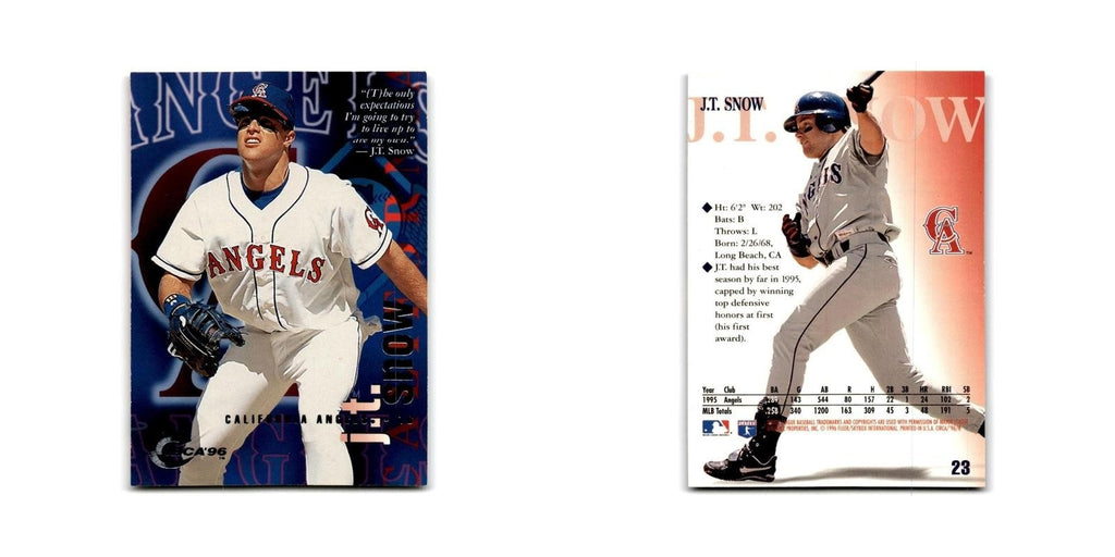 J.T. Snow 1996 Circa #23 California Angels Baseball Card NM