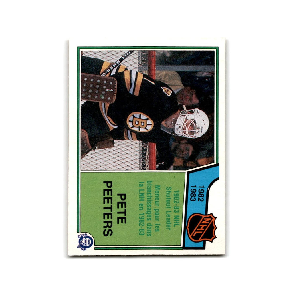 1983 O-Pee-Chee Pete Peeters Shutout Leaders #222