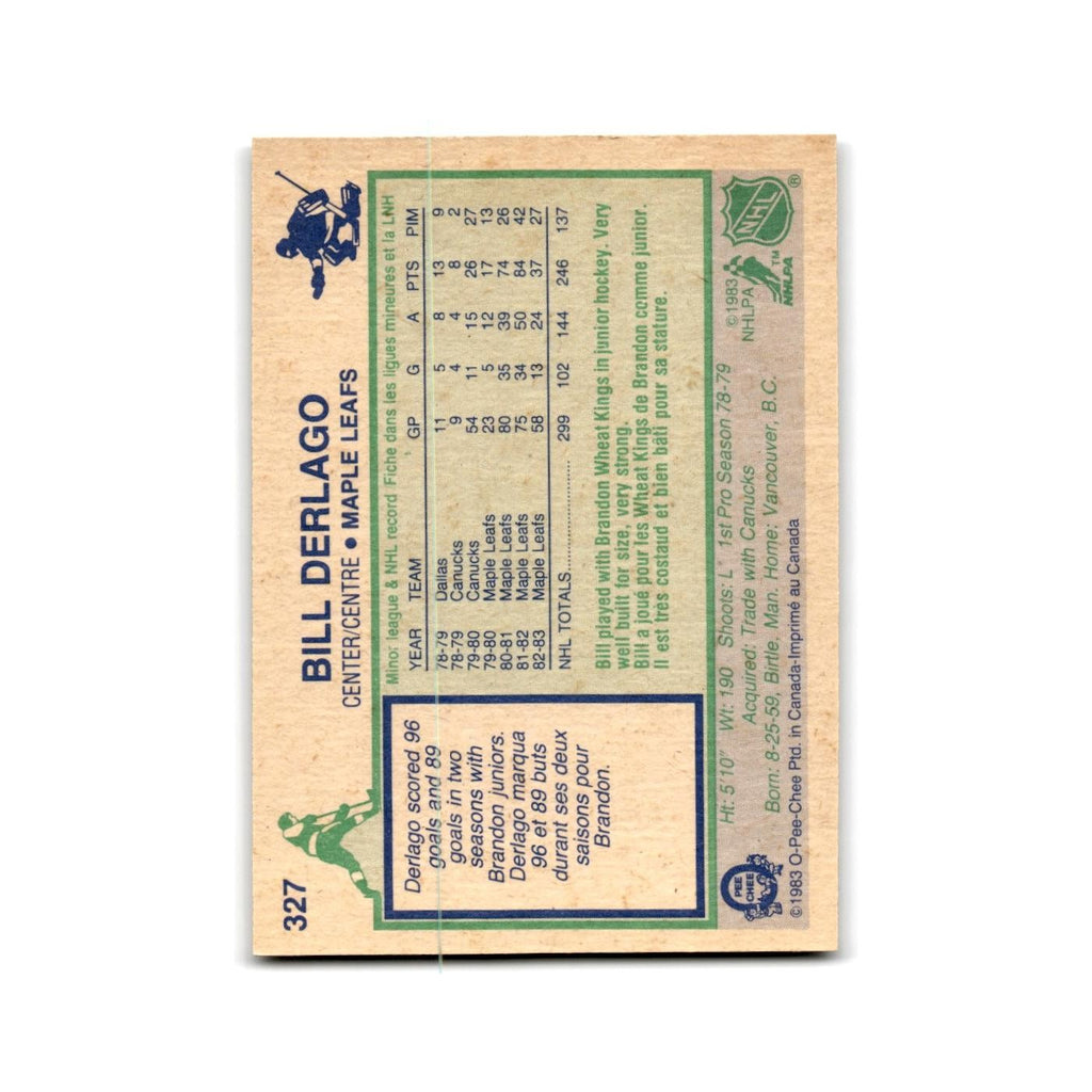 1983 O-Pee-Chee Bill Derlago Toronto Maple Leafs #327