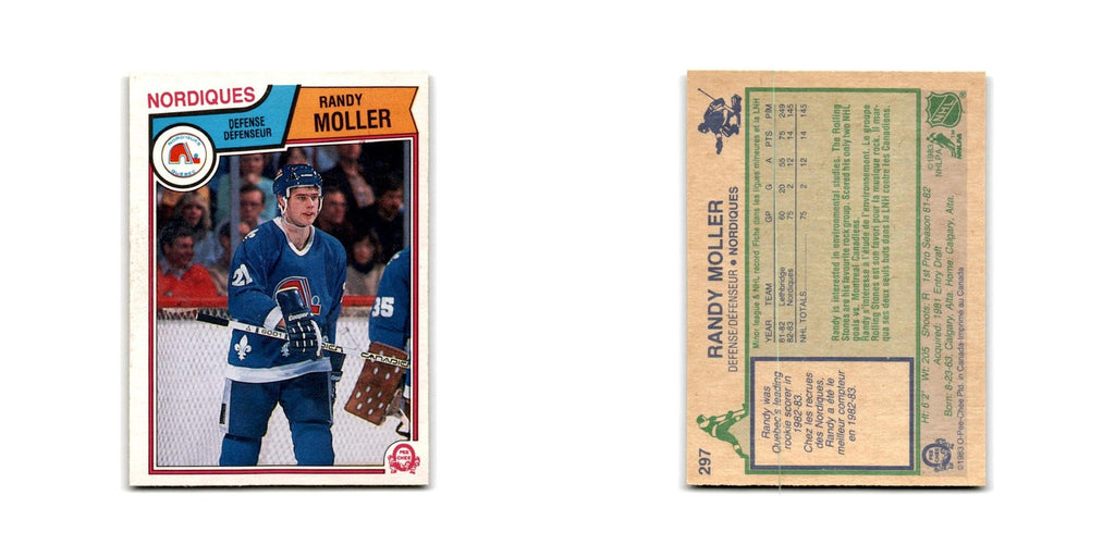 1983 O-Pee-Chee Randy Moller RC Quebec Nordiques #297