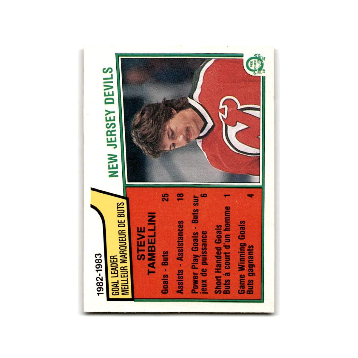 1983 O-Pee-Chee Steve Tambellini New Jersey Devils #223