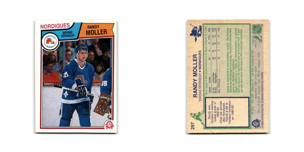 1983 O-Pee-Chee Randy Moller RC Quebec Nordiques #297