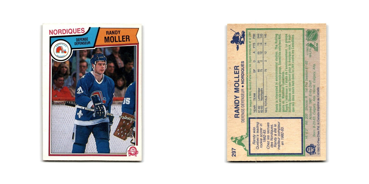1983 O-Pee-Chee Randy Moller RC Quebec Nordiques #297