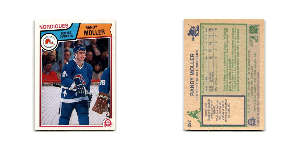 1983 O-Pee-Chee Randy Moller RC Quebec Nordiques #297