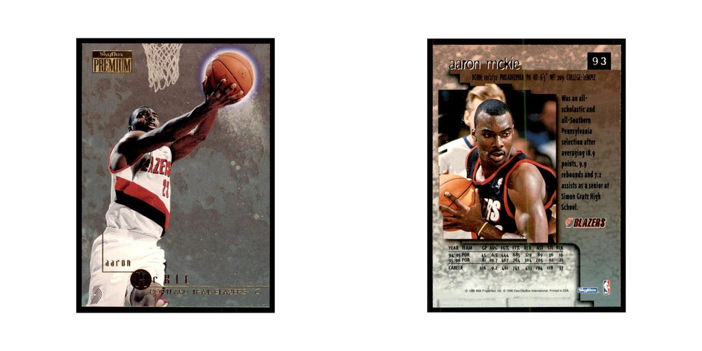 1996 SkyBox Premium Aaron McKie Basketball Cards #93
