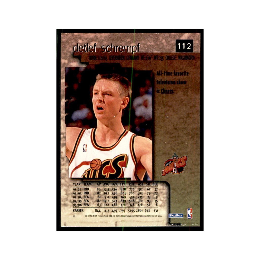1996 SkyBox Premium Detlef Schrempf Basketball Cards #112