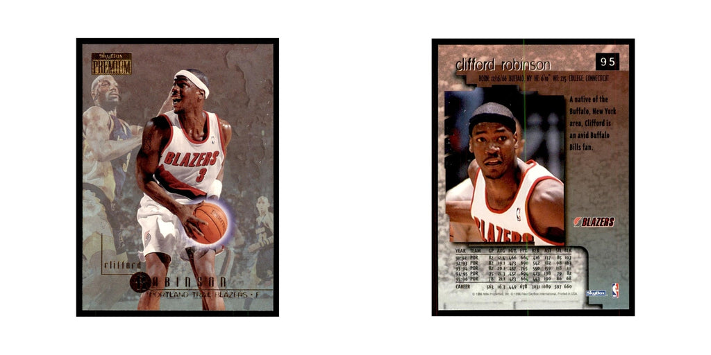 1996 SkyBox Premium Clifford Robinson Basketball Cards #95