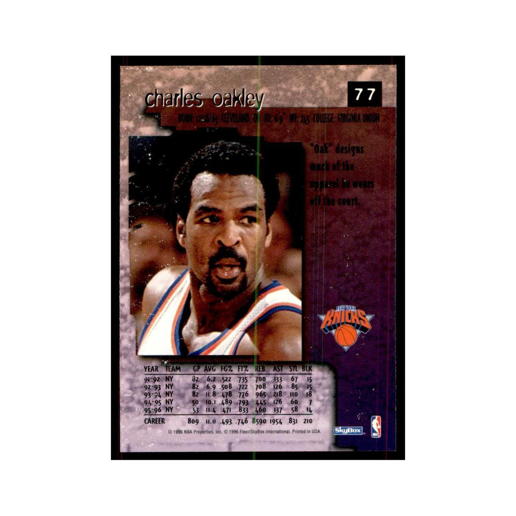 1996 SkyBox Premium Charles Oakley Basketball Cards #77