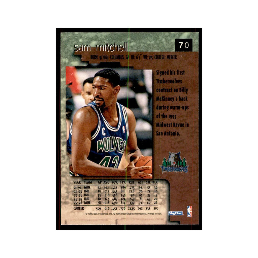 1996 SkyBox Premium Sam Mitchell Basketball Cards #70