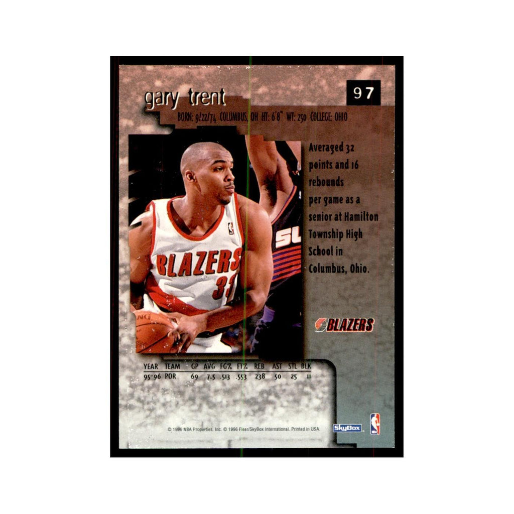 1996 SkyBox Premium Gary Trent Basketball Cards #97