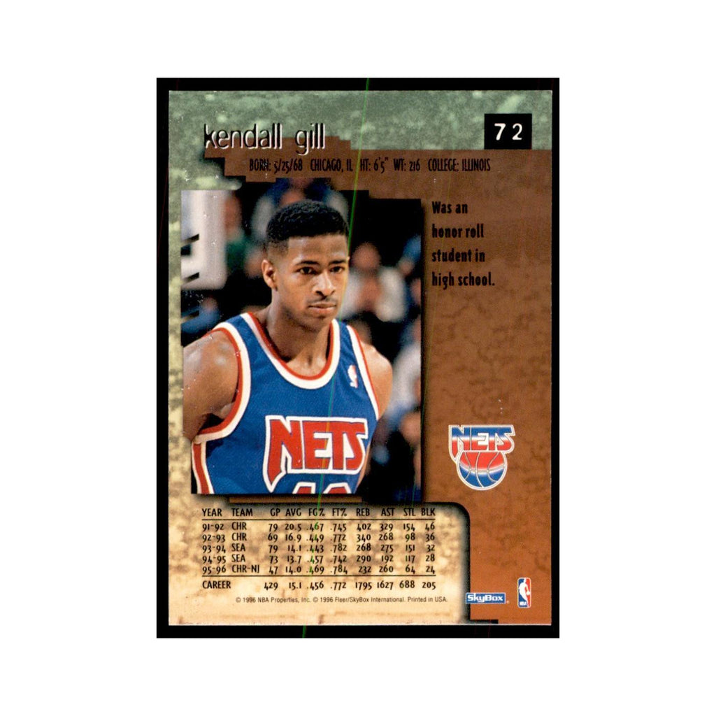 1996 SkyBox Premium Kendall Gill Basketball Cards #72