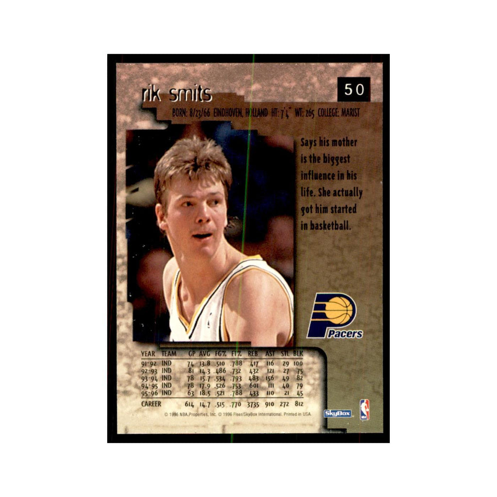 1996 SkyBox Premium Rik Smits Basketball Cards #50