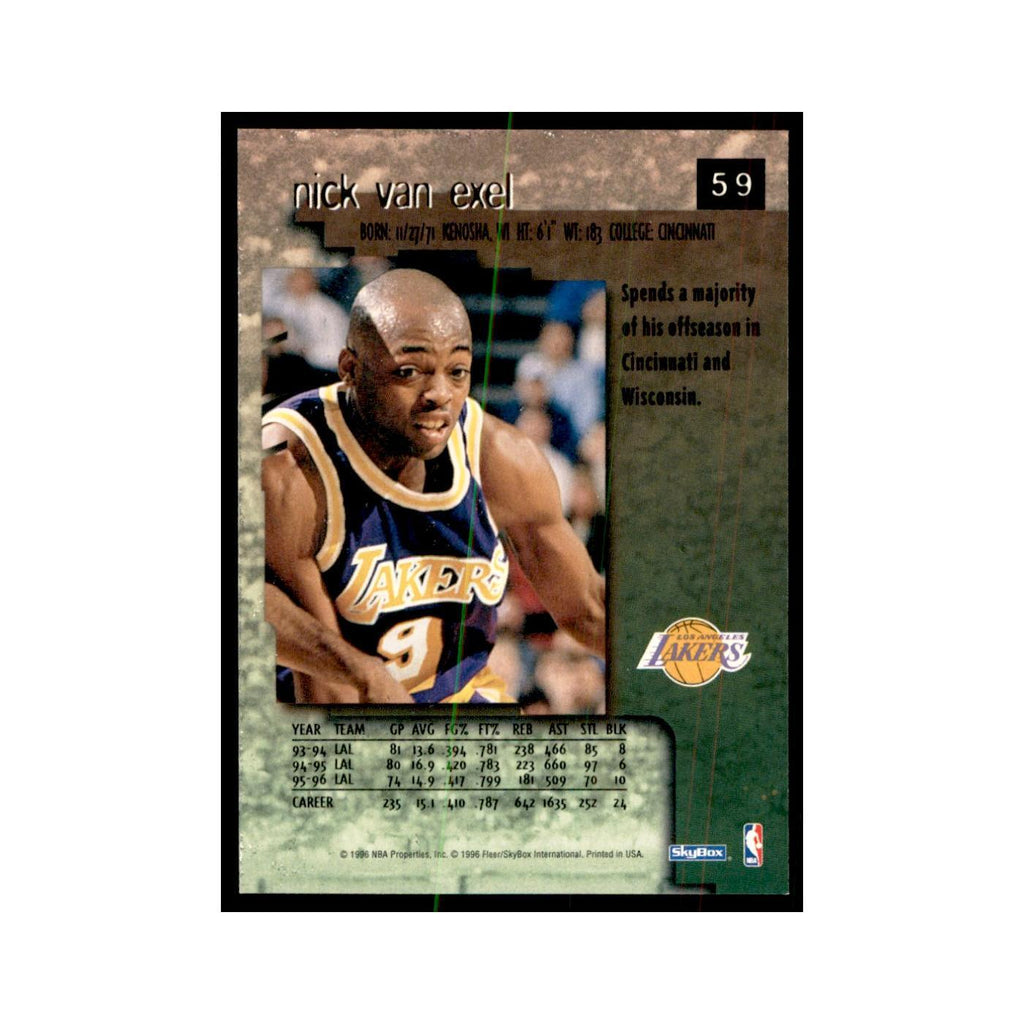 1996 SkyBox Premium Nick Van Exel Basketball Cards #59