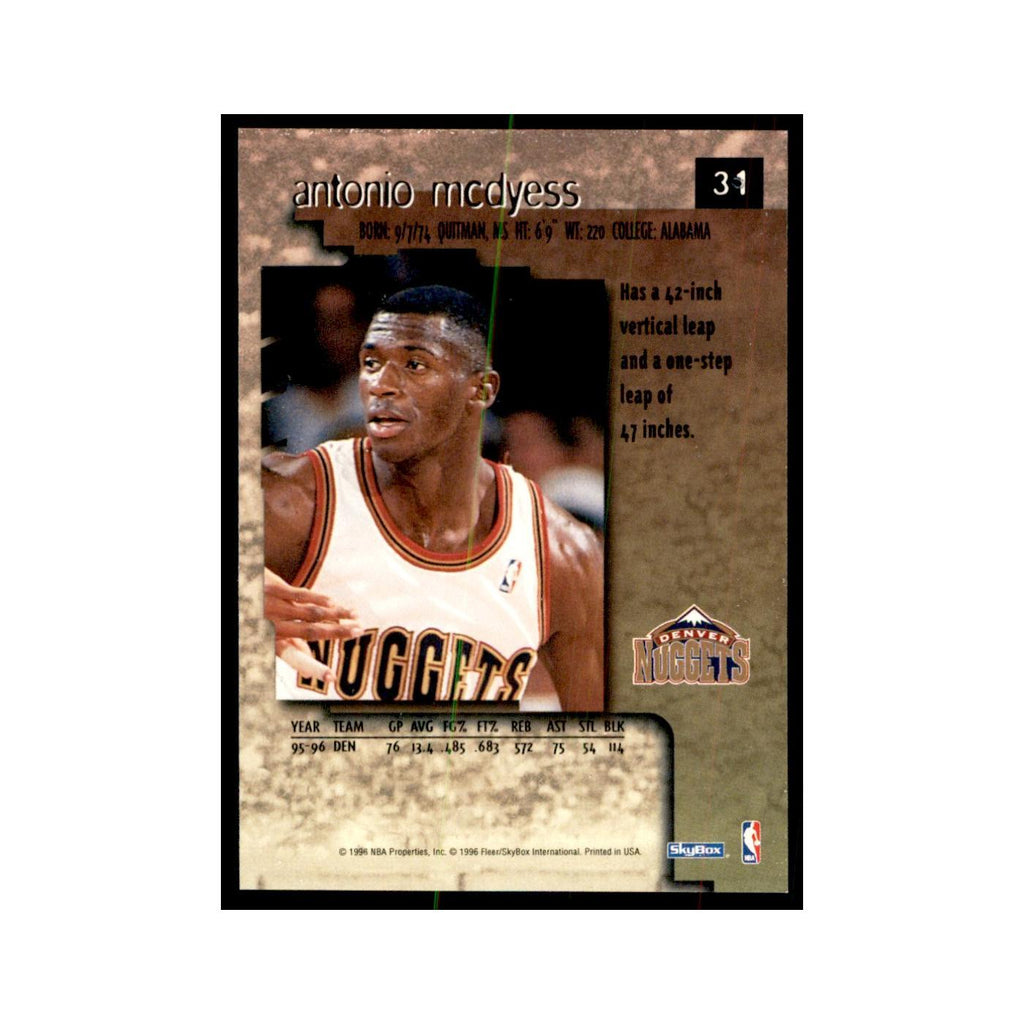 1996 SkyBox Premium Antonio McDyess Basketball Cards #31