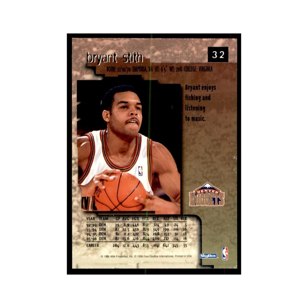 1996 SkyBox Premium Bryant Stith Basketball Cards #32