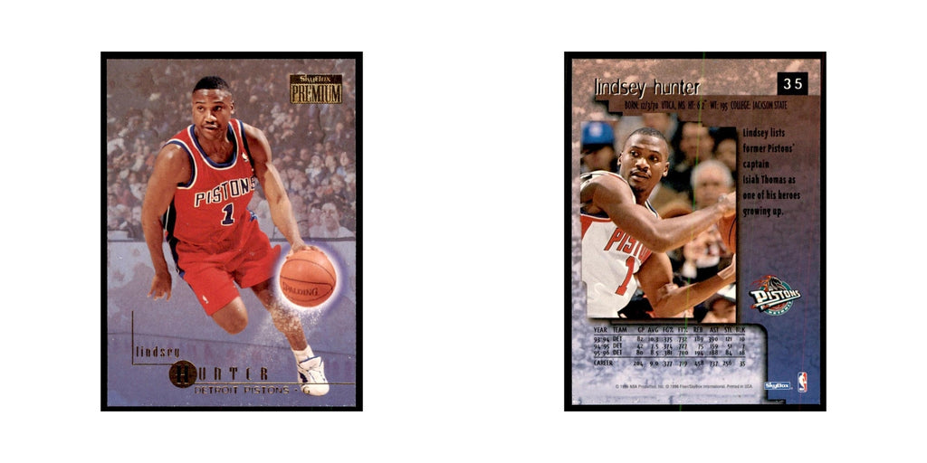 1996 SkyBox Premium Lindsey Hunter Basketball Cards #35